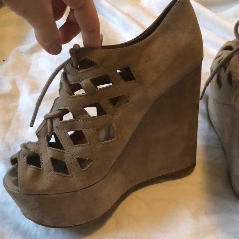 Tall Suede Zara Platforms sz 39 (US 9)